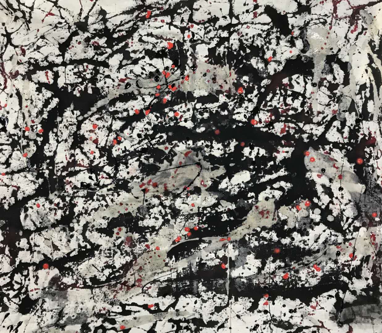 刘军晔蜡染作品《踏雪寻梅》78x69cm获铜奖.jpg